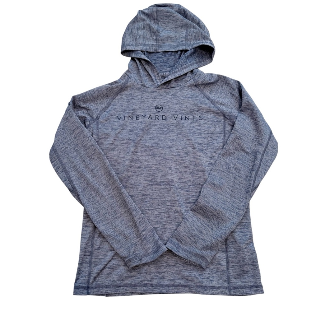 Vineyard Vines Blue Performance Long Sleeve Hooded Tee